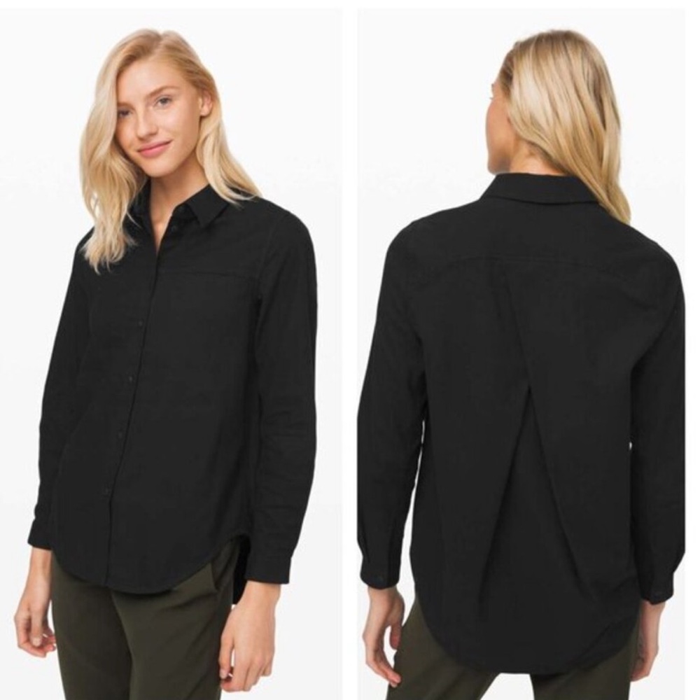 Lululemon Full Day Ahead Shirt Black / Black | Size 12